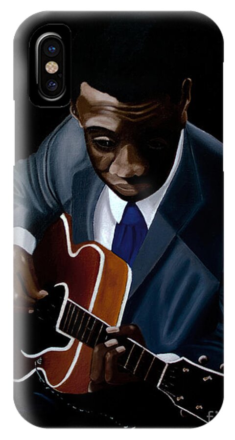 Jazz iPhone X Case featuring the painting Grant Green by Barbara McMahon