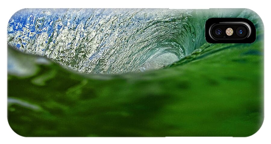 Shorebreak iPhone X Case featuring the photograph Green Room Wave by Brad Scott