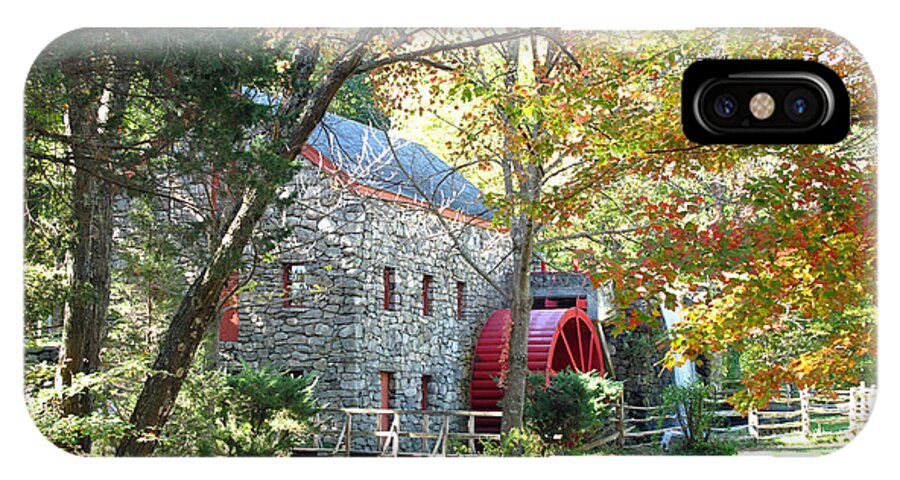 Mill iPhone X Case featuring the photograph Grist Mill in Fall by Barbara McDevitt