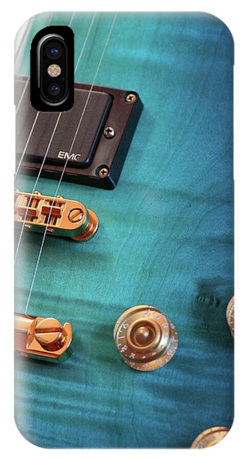 Guitar iPhone X Case featuring the photograph Guitar Blues by Joy Watson