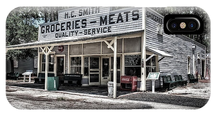 Store iPhone X Case featuring the photograph H C Smith's Groceries Heritage Village by Michael White