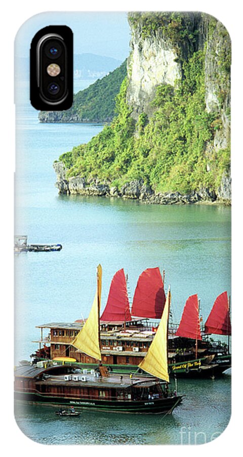 Vietnam iPhone X Case featuring the photograph Halong Bay Sails 02 by Rick Piper Photography