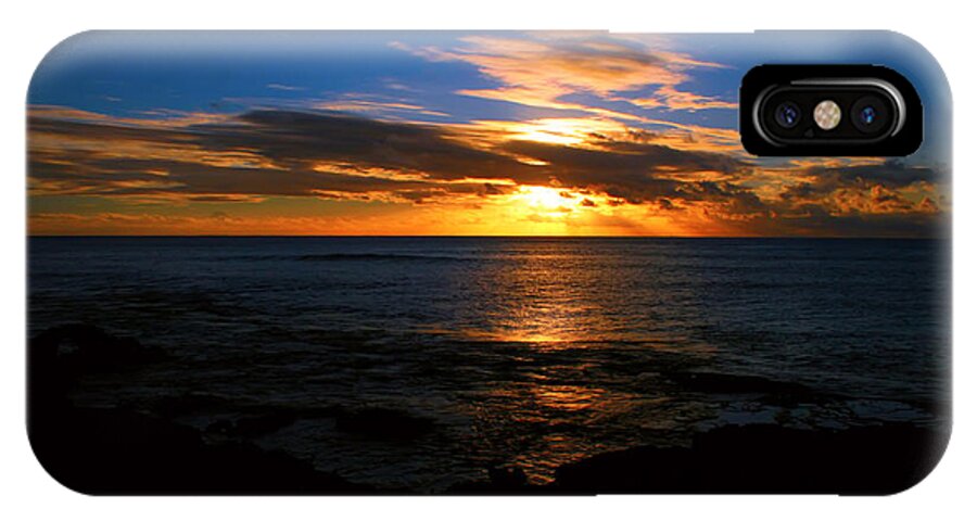 Hawaii iPhone X Case featuring the photograph Hawaiian Sunset by Kara Stewart