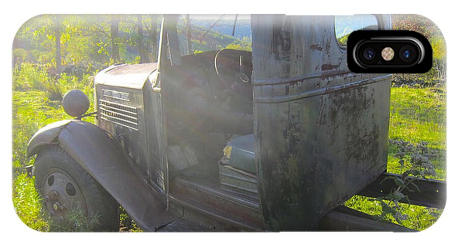 Junk Antique Gm Truck iPhone X Case featuring the photograph Heavenly Old GM Truck by Kathryn Barry