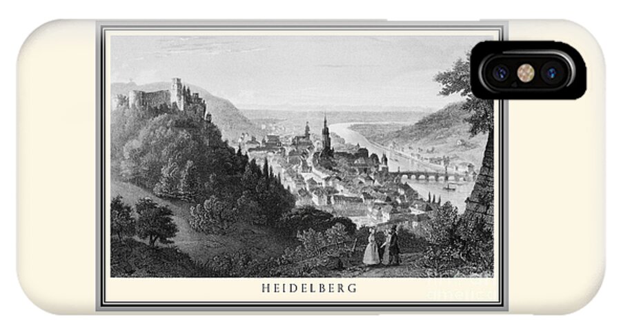 Europe iPhone X Case featuring the photograph Heidelberg etching by Rudi Prott