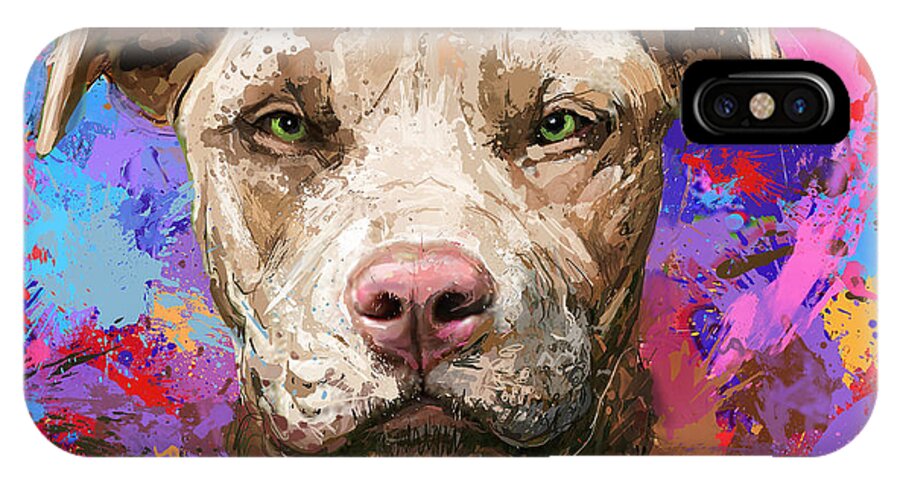 Dog Paintings iPhone X Case featuring the painting Hero by Frank Harris