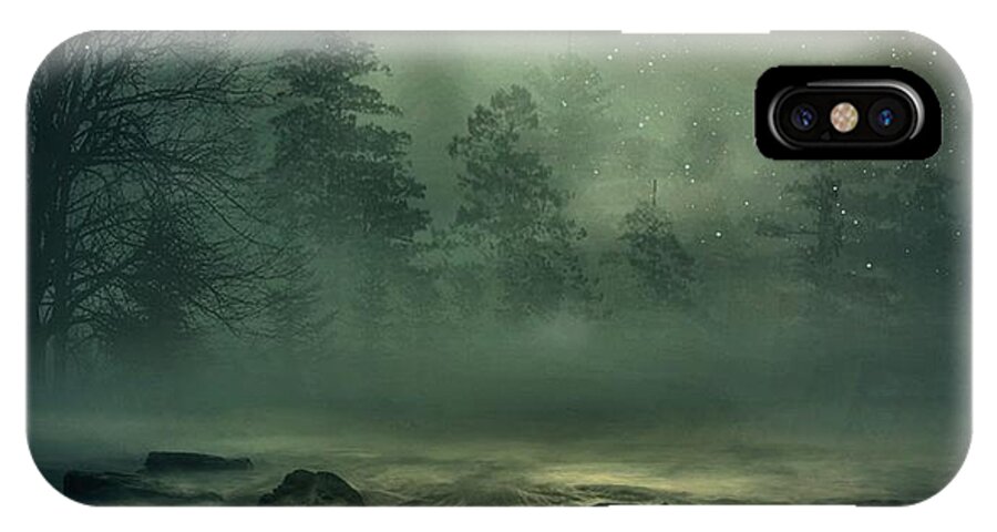 Heron iPhone X Case featuring the photograph Heron By Moonlight by Andrea Kollo