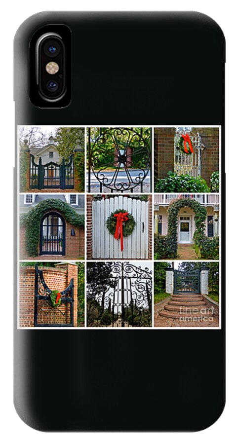 Gate iPhone X Case featuring the photograph Holiday Gates of Aiken's Winter Colony by Jean Wright