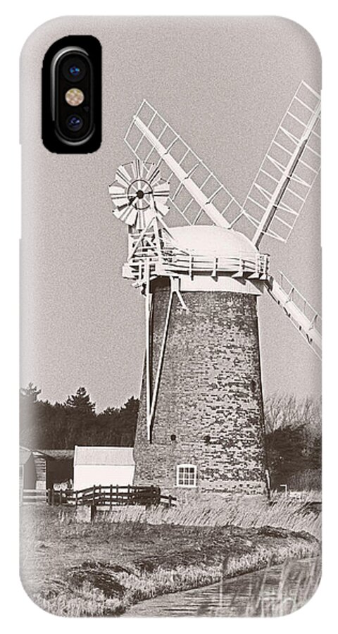 Horsey iPhone X Case featuring the photograph Horsey Wind Pump vertical by Paul Cowan