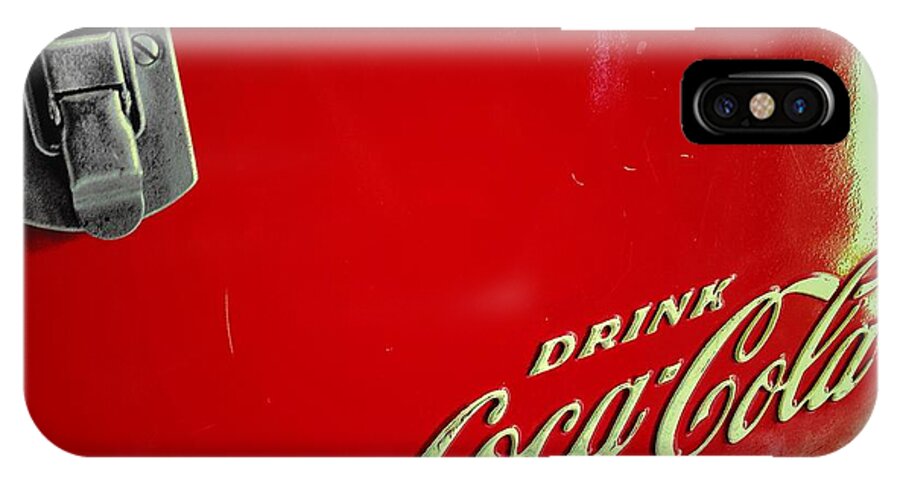 Coca Cola iPhone X Case featuring the digital art Hot cooler by Olivier Calas