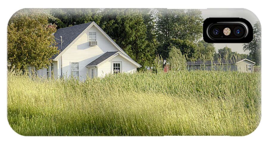 Farm Barn Barn iPhone X Case featuring the photograph House in the Country by Ann Bridges