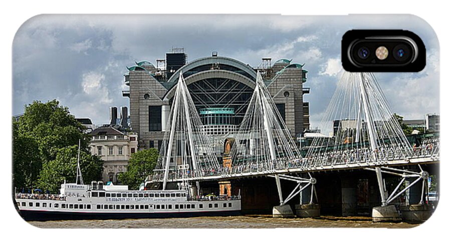 Canon iPhone X Case featuring the photograph Hungerford Bridge and Charing Cross by Jeremy Hayden