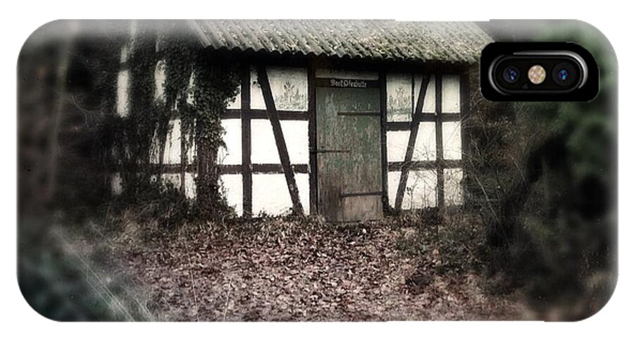 Hut iPhone X Case featuring the photograph Hut in the forest - nature park Schoenbuch Germany by Matthias Hauser