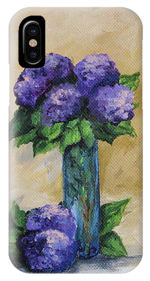 Hydrangea iPhone X Case featuring the painting Hydrangeas by Torrie Smiley