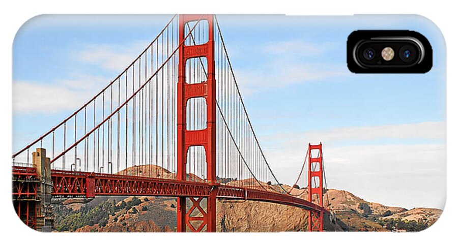 Golden Gate Bridge iPhone X Case featuring the photograph I guard the California shore - Golden Gate Bridge San Francisco CA by Alexandra Till