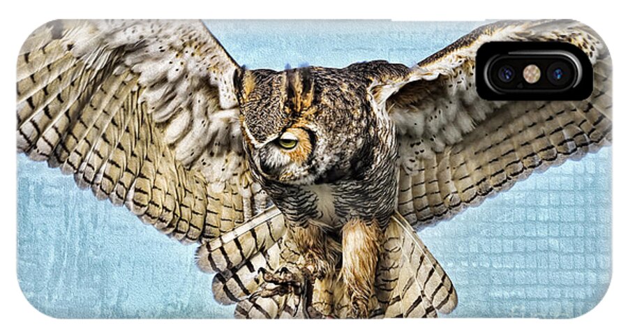 Owl iPhone X Case featuring the photograph I Want to Fly by Deborah Benoit