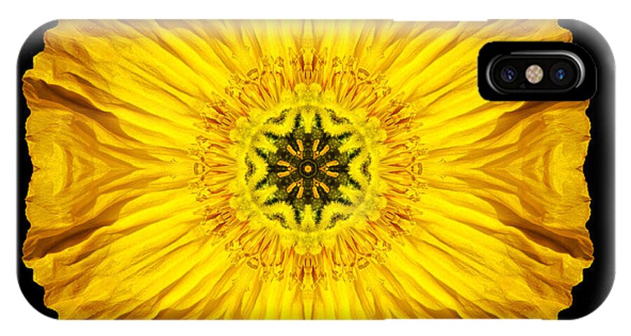 Flower iPhone X Case featuring the photograph Iceland Poppy Flower Mandala by David J Bookbinder