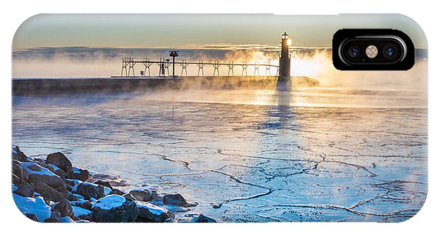 Lighthouse iPhone X Case featuring the photograph Icy Morning Mist by Bill Pevlor