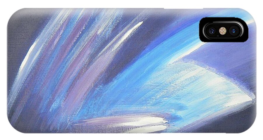 Acrylic iPhone X Case featuring the painting Icy by Ray Nutaitis