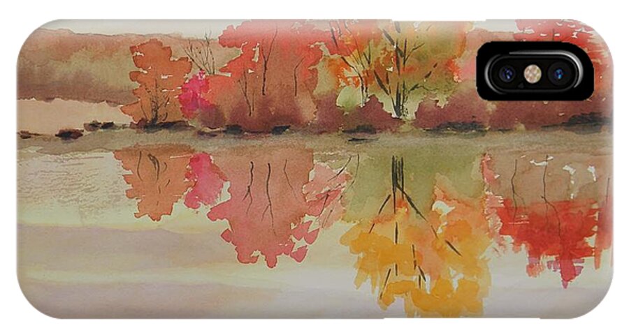Impressions Of Fall iPhone X Case featuring the painting Impressions of Fall by Warren Thompson