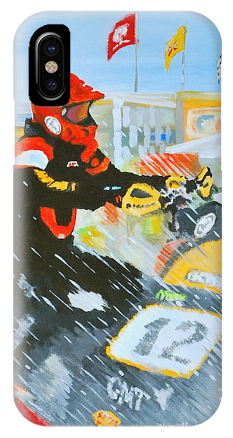 Sno-x iPhone X Case featuring the painting In Battle by Harry Moulton