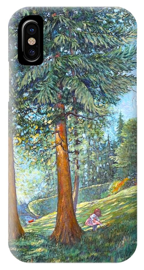 Art iPhone X Case featuring the painting In The Shade by Charles Munn