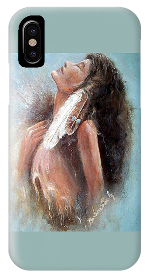Indian Princess iPhone X Case featuring the painting Indian Princess by Barbara Lemley