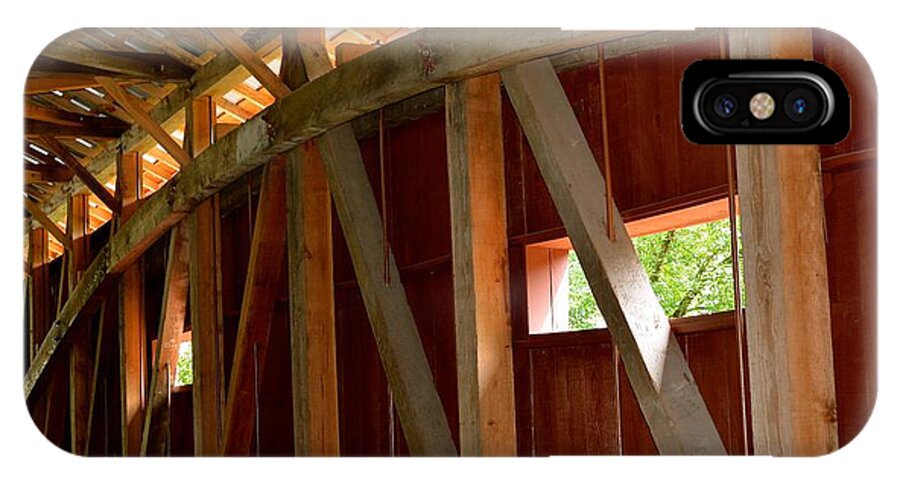 Amish iPhone X Case featuring the photograph Inside a Covered Bridge 2 by Tana Reiff
