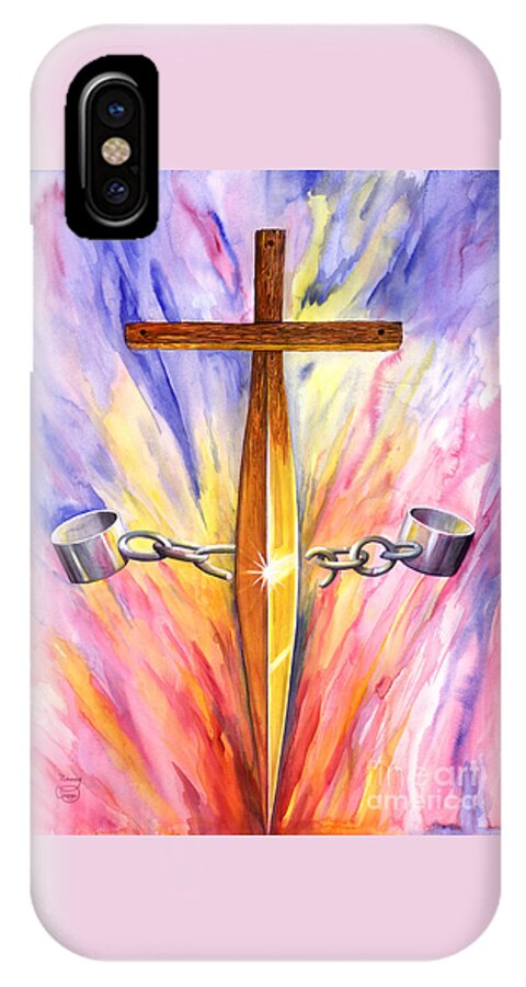 Isaiah 61:1 iPhone X Case featuring the painting Isaiah 61 by Nancy Cupp