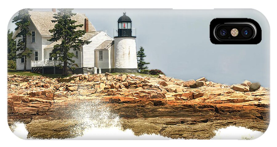  Lighthouse iPhone X Case featuring the photograph Island Lighthouse by Raymond Earley