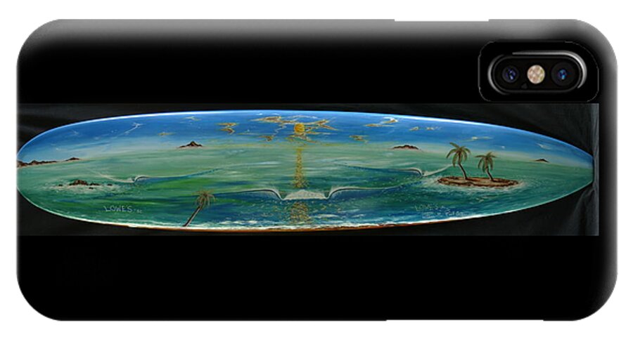 Islandsurfdreams iPhone X Case featuring the painting Island Surf Dreams by Paul Carter