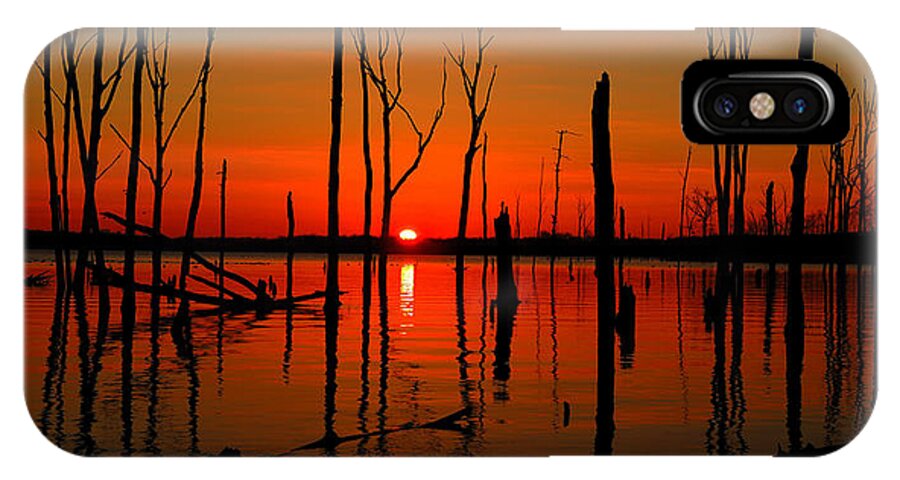 January Sunrise iPhone X Case featuring the photograph January Sunrise by Raymond Salani III