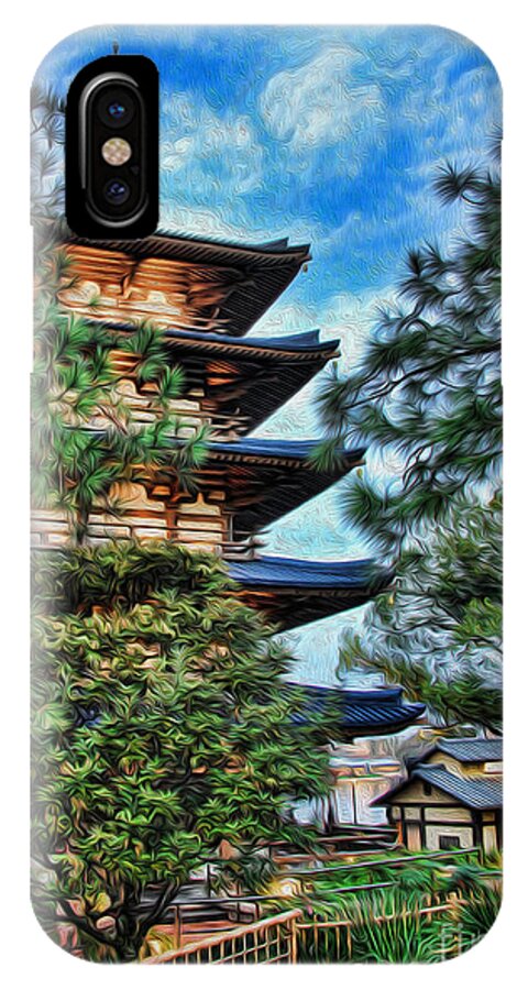 Pagoda iPhone X Case featuring the photograph Japanese Pagoda by Lee Dos Santos
