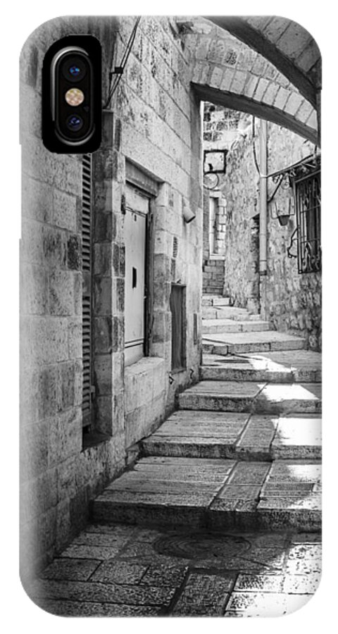 Israel iPhone X Case featuring the photograph Jerusalem street by Alexey Stiop