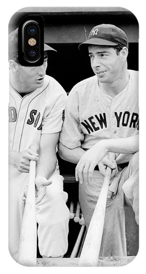 #faatoppicks iPhone X Case featuring the photograph Joe DiMaggio and Ted Williams by Gianfranco Weiss