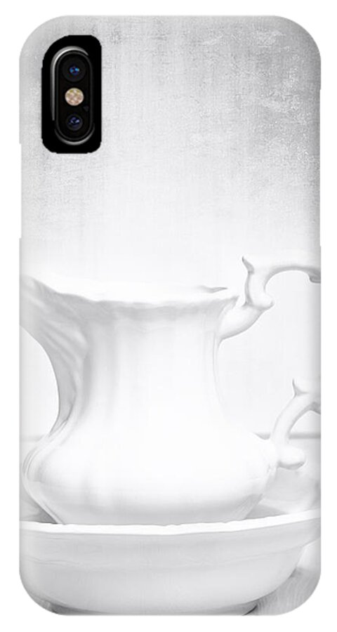 White iPhone X Case featuring the photograph Jug And Bowl by Amanda Elwell