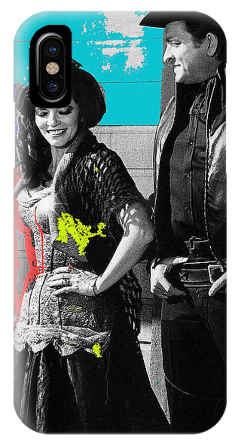 June Carter Cash Johnny Cash In Costume Old Tucson Az Elia Kazan Robert Duvall The Apostle iPhone X Case featuring the photograph June Carter Cash Johnny Cash in costume Old Tucson AZ 1971-2008 by David Lee Guss