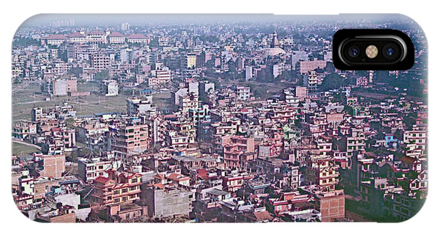 Kathmandu From The Airplane In Nepal iPhone X Case featuring the photograph Kathmandu from the Airplane-Nepal by Ruth Hager