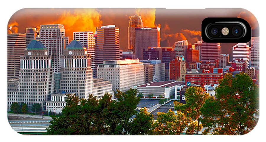 Katrina iPhone X Case featuring the photograph Katrina storm hits Cincinnati by Randall Branham