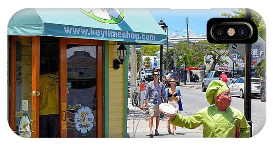 Keylime Pie iPhone X Case featuring the photograph Key Lime Pie Man in Key West by Janette Boyd