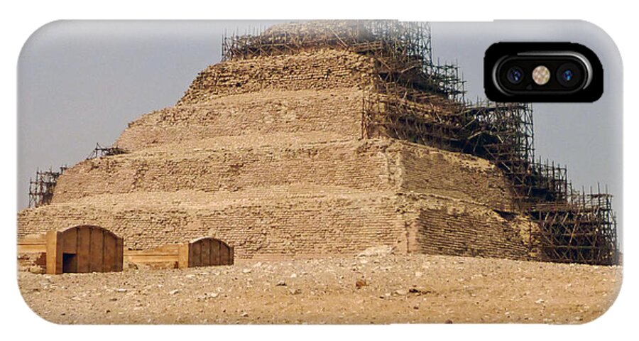 Saqqara iPhone X Case featuring the photograph King Djoser the Great of Saqqara by Anthony Baatz