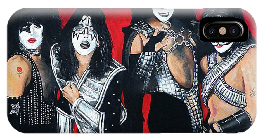 Kiss iPhone X Case featuring the painting Kiss by Tom Carlton