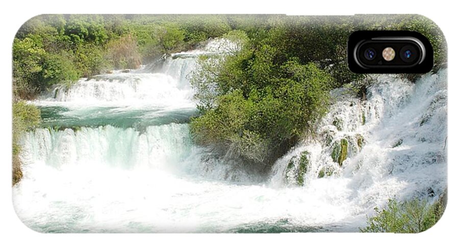 Waterfalls iPhone X Case featuring the photograph Krka waterfalls Croatia by David Fowler
