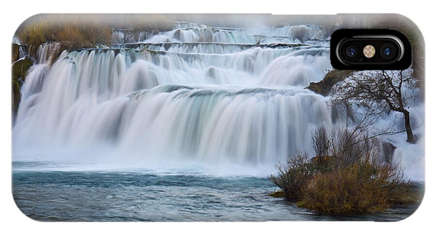 Phenomenon iPhone X Case featuring the photograph Krka waterfalls by Ivan Slosar