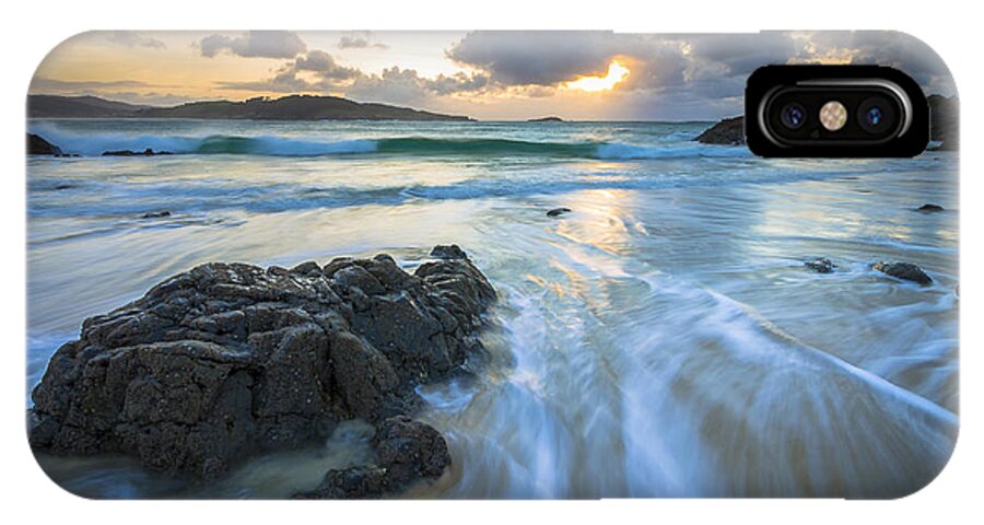 A Fragata iPhone X Case featuring the photograph La Fragata Beach Galicia Spain by Pablo Avanzini