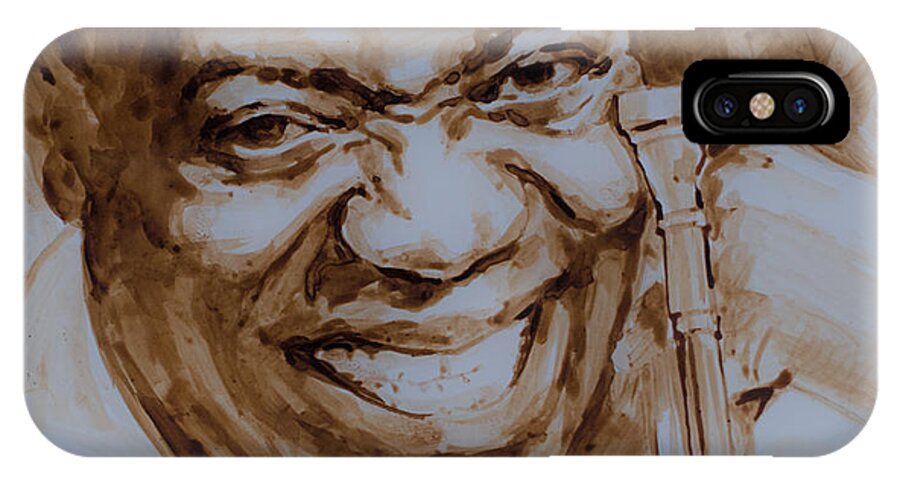 Louis Armstrong iPhone X Case featuring the painting La Vie En Rose by Laur Iduc
