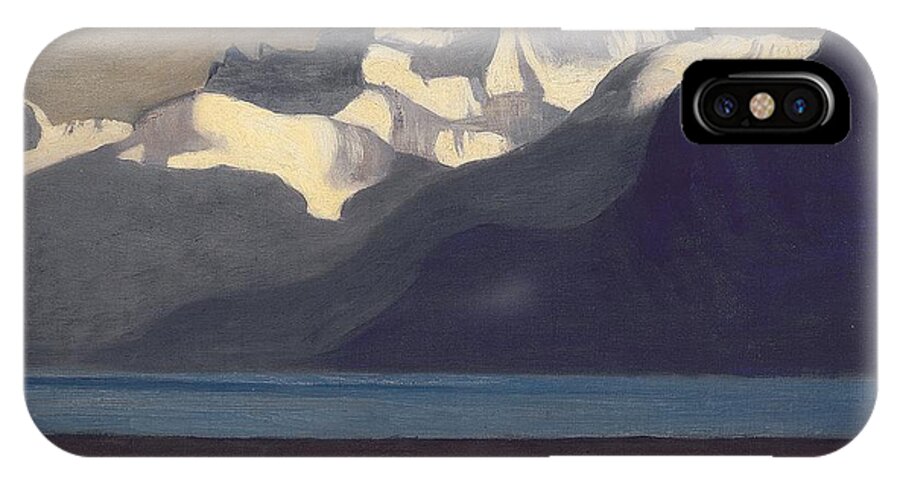 Lac Leman iPhone X Case featuring the painting Lac Leman and Les Dents-du-Midi by Felix Vallotton