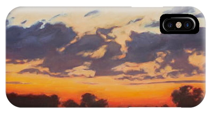 Landscape iPhone X Case featuring the painting Last Light by Andrew Danielsen