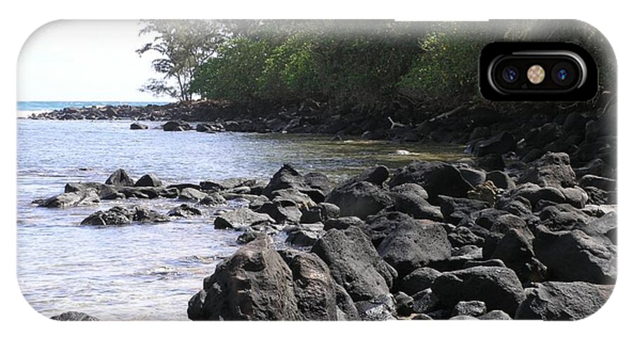 Ocean iPhone X Case featuring the photograph Lava Rocks by Mary Deal