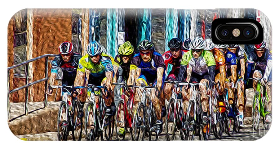 Cycling iPhone X Case featuring the photograph Leader of the Pack by Vicki Pelham